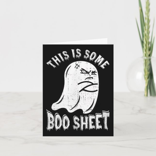 This Is Some Boo Sheet Halloween Ghost Fun Men Wom Card (Front)