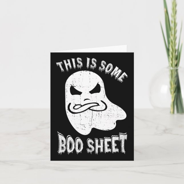 This Is Some Boo Sheet Halloween Ghost Fun Men Wom Card (Front)