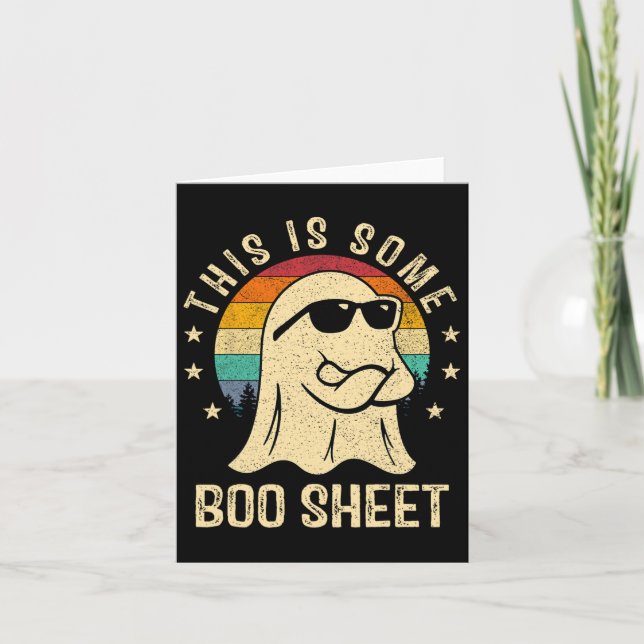 This Is Some Boo Sheet Halloween Ghost Fun Men Wom Card (Front)
