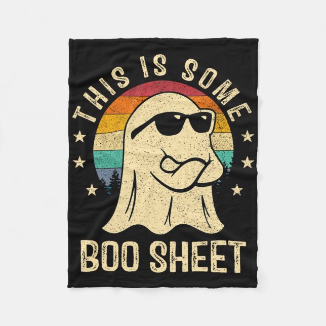This Is Some Boo Sheet Halloween Ghost Fun Men Wom Fleece Blanket (Front)