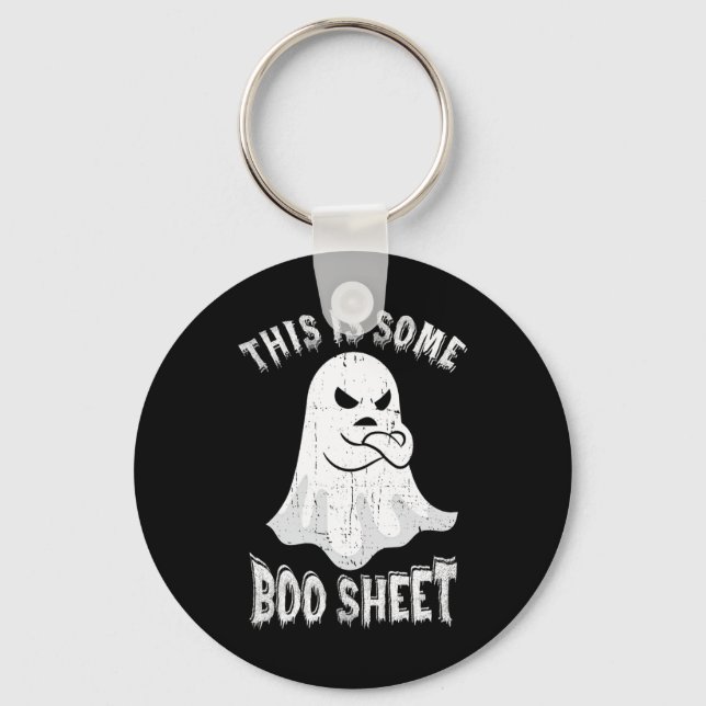 This Is Some Boo Sheet Halloween Ghost Fun Men Wom Key Ring (Front)