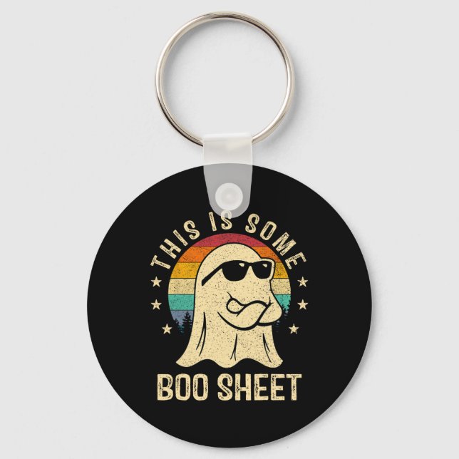This Is Some Boo Sheet Halloween Ghost Fun Men Wom Key Ring (Front)