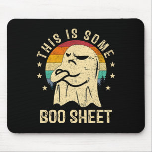 This Is Some Boo Sheet Halloween Ghost Fun Men Wom Mouse Pad