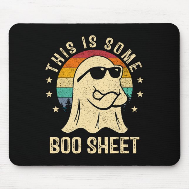 This Is Some Boo Sheet Halloween Ghost Fun Men Wom Mouse Pad (Front)