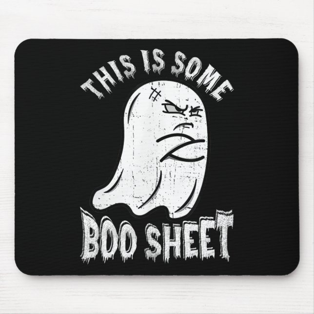 This Is Some Boo Sheet Halloween Ghost Fun Men Wom Mouse Pad (Front)