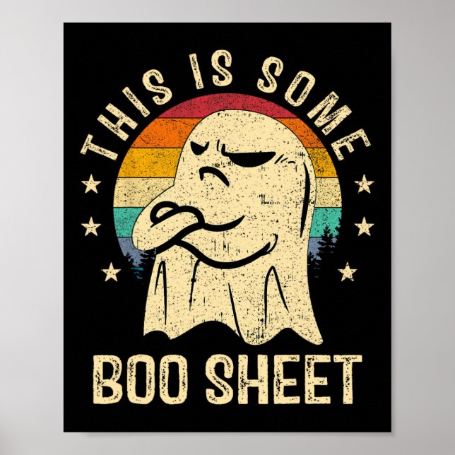 This Is Some Boo Sheet Halloween Ghost Fun Men Wom Poster (Front)