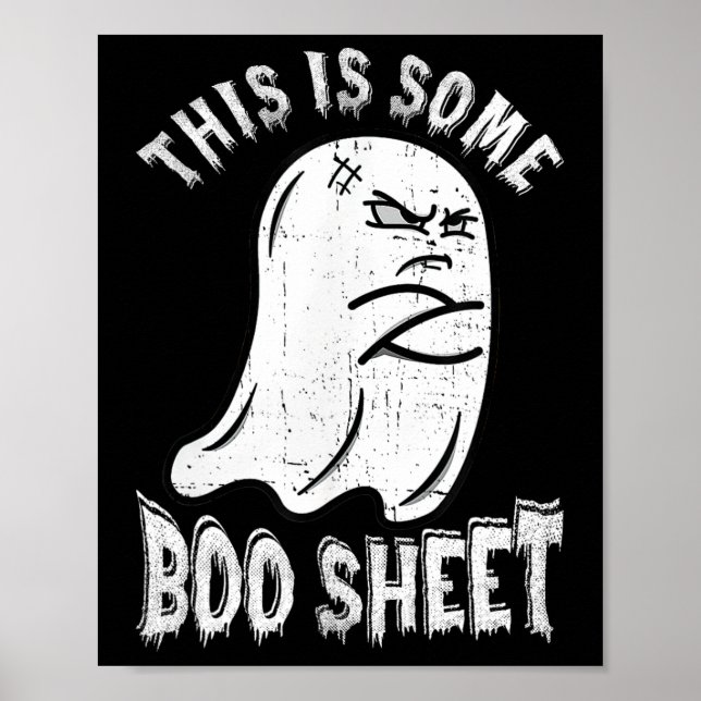 This Is Some Boo Sheet Halloween Ghost Fun Men Wom Poster (Front)