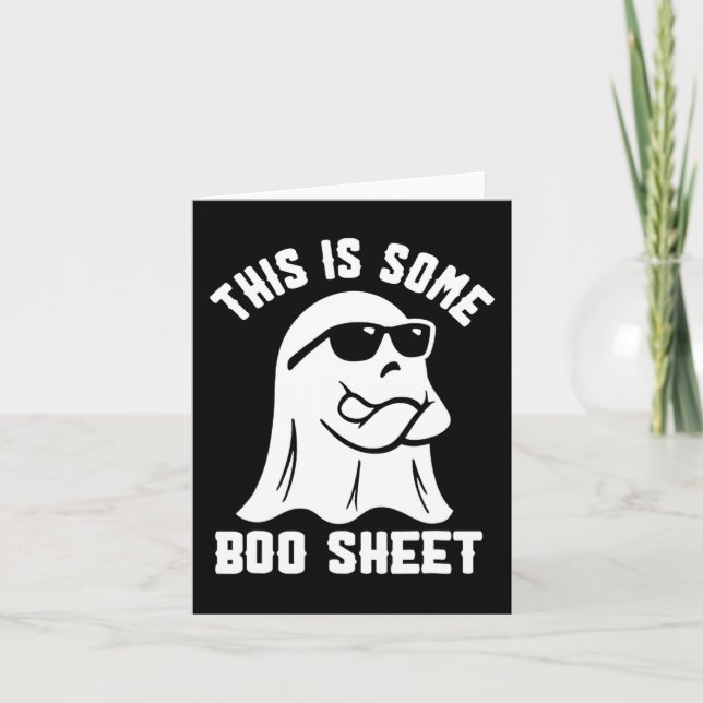 This Is Some Boo Sheet Halloween Ghost Funny Costu Card (Front)