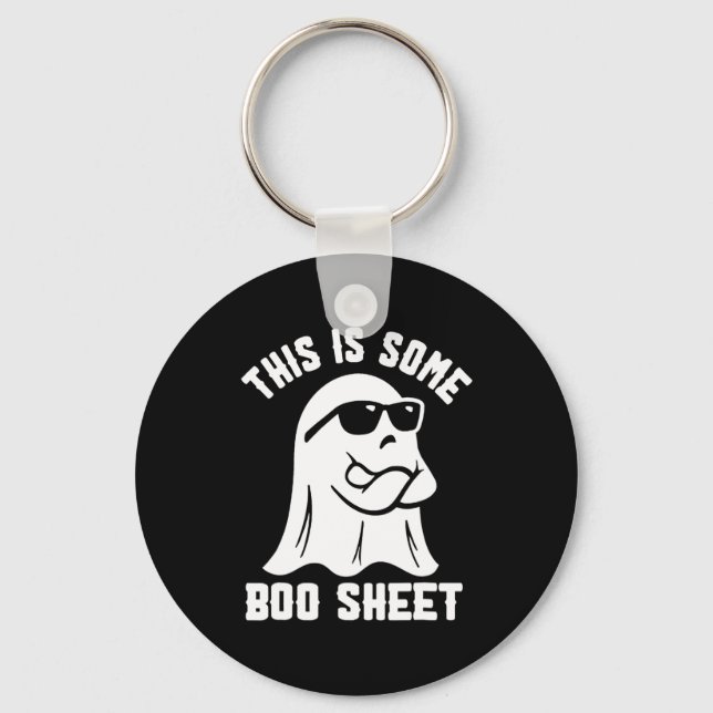 This Is Some Boo Sheet Halloween Ghost Funny Costu Key Ring (Front)