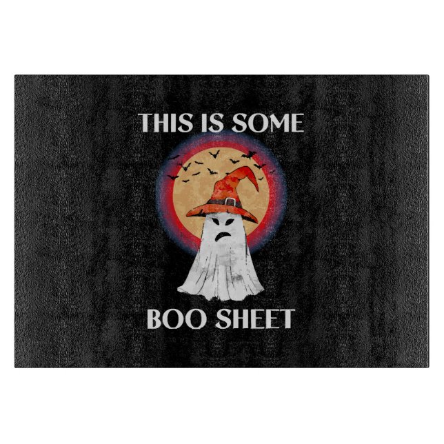 This Is Some Boo Sheet Halloween Ghost Funny Cutting Board (Front)