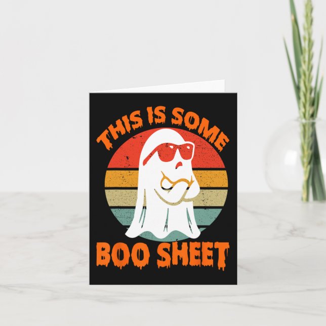This Is Some Boo Sheet Halloween Ghost Funny for m Card (Front)