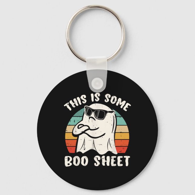 This Is Some Boo Sheet Halloween Ghost Funny Gift  Key Ring (Front)