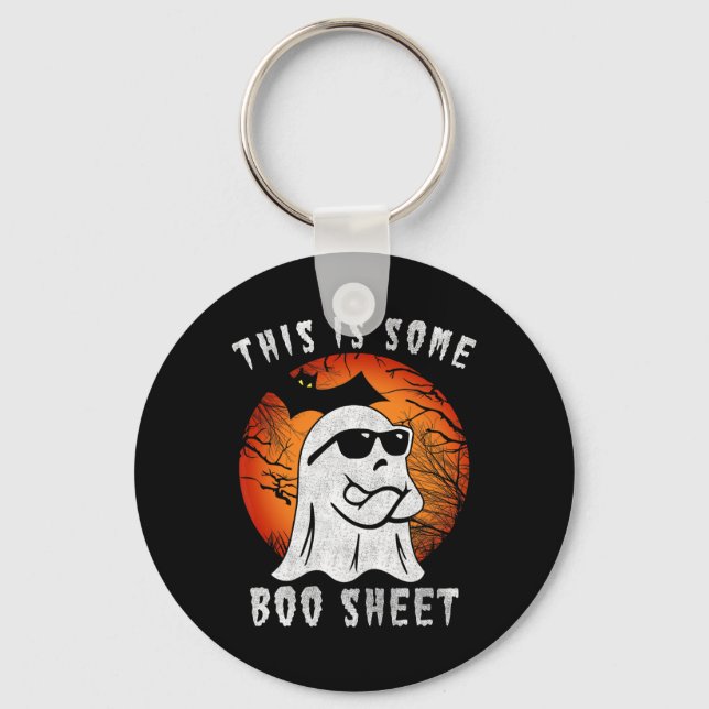 This Is Some Boo Sheet Halloween Ghost Funny Gifts Key Ring (Front)