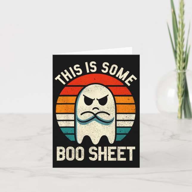 This Is Some Boo Sheet Retro Halloween Ghost For M Card (Front)