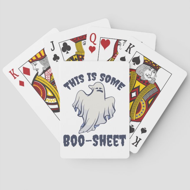 This is some Boo Sheet Sassy Ghost  Playing Cards (Back)