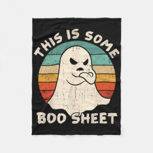 This Is Some Boo Sheet Spooky Vintage Scary Horror Fleece Blanket