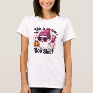 This Is Some Boo Sheet Womens Cute Ghost Halloween T-Shirt