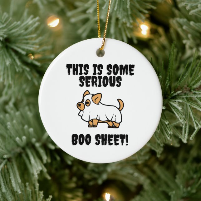 This is Some Serious Boo Sheet Ornament (Tree)