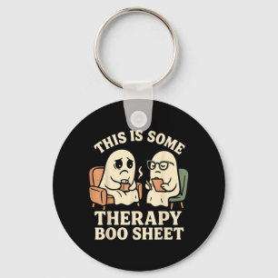 This is Some Therapy Boo Sheet Funny Ghost Key Ring