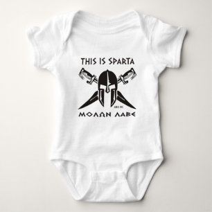 This is Sparta - Molon Lave - Black Baby Bodysuit