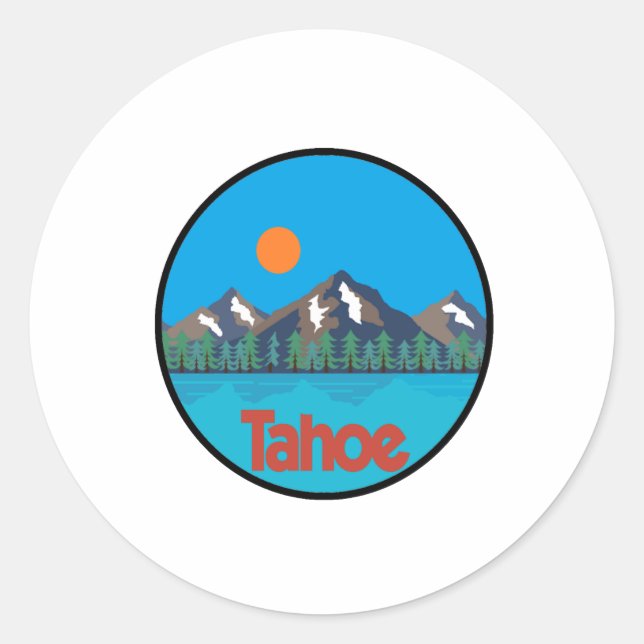 THIS IS TAHOE CLASSIC ROUND STICKER (Front)