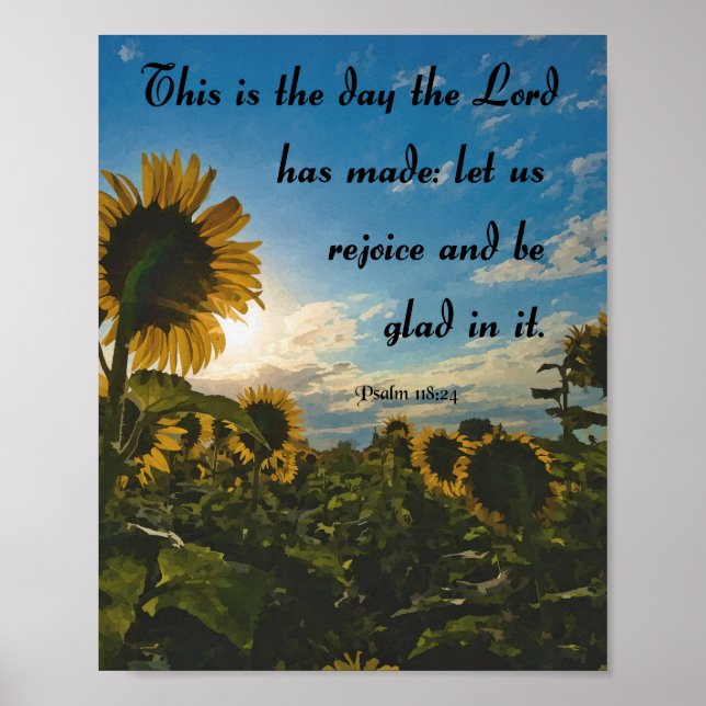 This is the Day, Bible Verse Poster (Front)