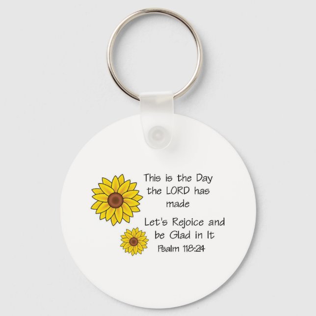This is the Day Sunflower Key Ring (Front)