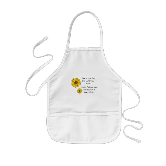 This is the Day Sunflower Kids Apron (Front)
