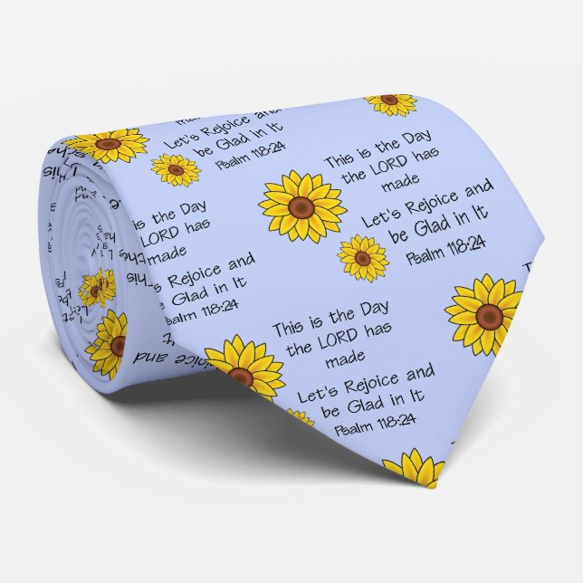 This is the Day Sunflower Neck Tie (Rolled)