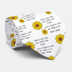This is the Day Sunflower Neck Tie