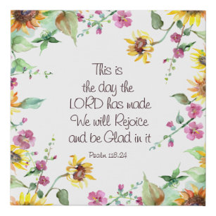This is the Day the Lord has Made Psalm 118:24 Faux Canvas Print
