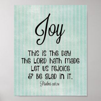 This is the day the Lord hath made Bible Verse Poster