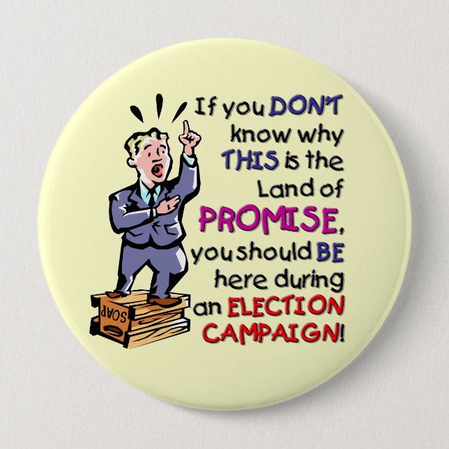This is the Land of Promise 10 Cm Round Badge (Front)