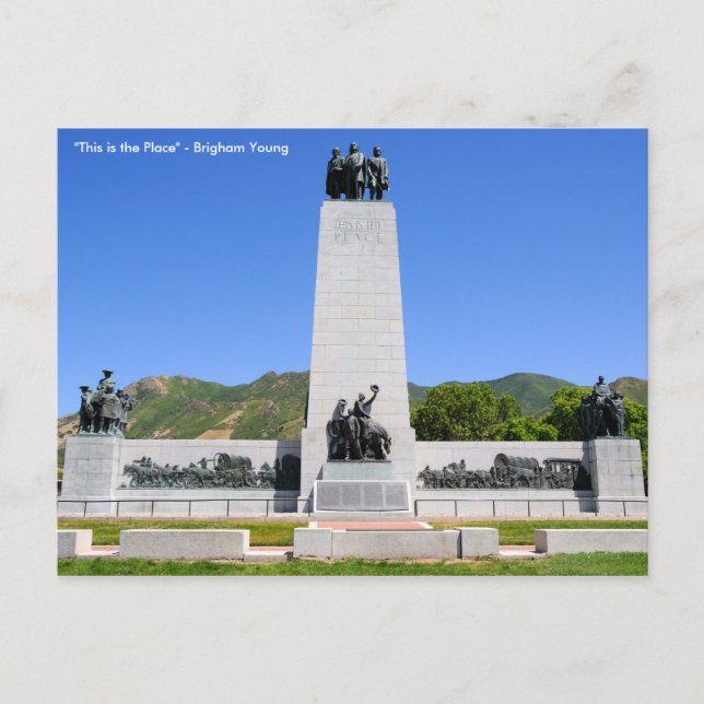 "This is the Place" Monument - Utah Postcard (Front)
