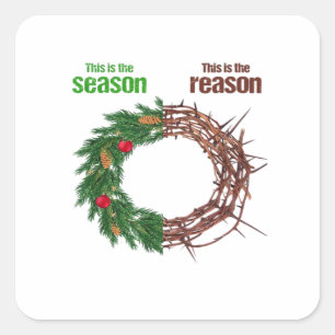 This Is The Season This Is The Christian Christmas Square Sticker