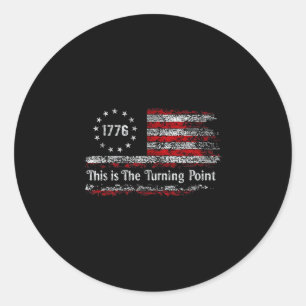 This Is The Turning Int American Dom Usa Flag Classic Round Sticker