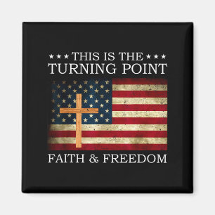 This Is The Turning Point Patriotic Christian Fait Magnet