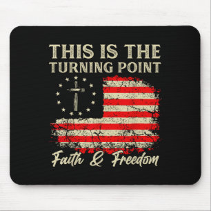 This Is The Turning Point Patriotic Christian Fait Mouse Pad