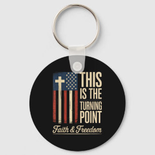 This Is The Turning Point Patriotic Faith Usa Key Ring