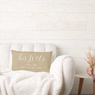 This Is Us Family Names Personalised Lumbar Cushion