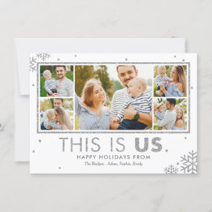 This Is Us Holiday Photo Card Faux Silver