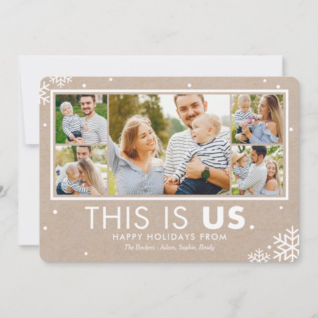 This Is Us Holiday Photo Card Kraft (Front)