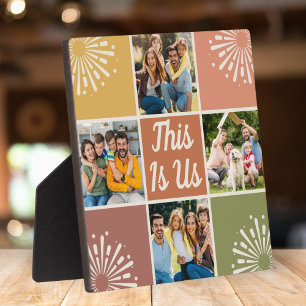 This Is Us Mid-Century 4 Photo Collage Family  Plaque