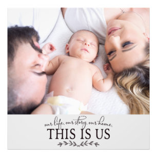 This is Us   Modern Father's Day Family Photo  Print
