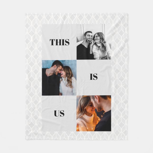 This is Us Picture Collage Fleece Blanket (Front)