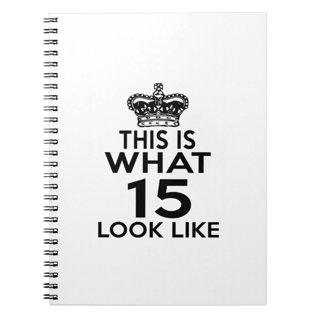 This Is What 15 Look Like Notebook (Front)