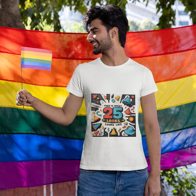 This Is What 25 Looks Like Fun Shapes T-Shirt (Creator Uploaded)