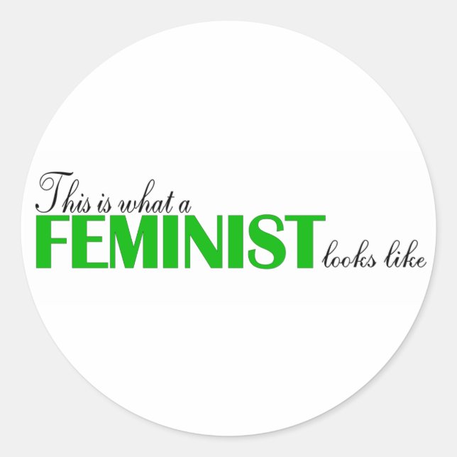This Is What A Feminist Looks Like Classic Round Sticker (Front)