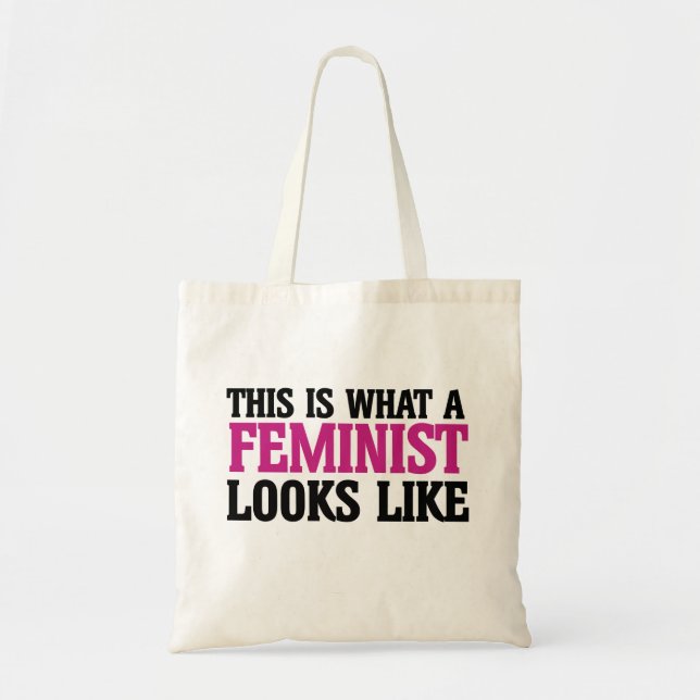 This is what a feminist looks like tote bag (Front)