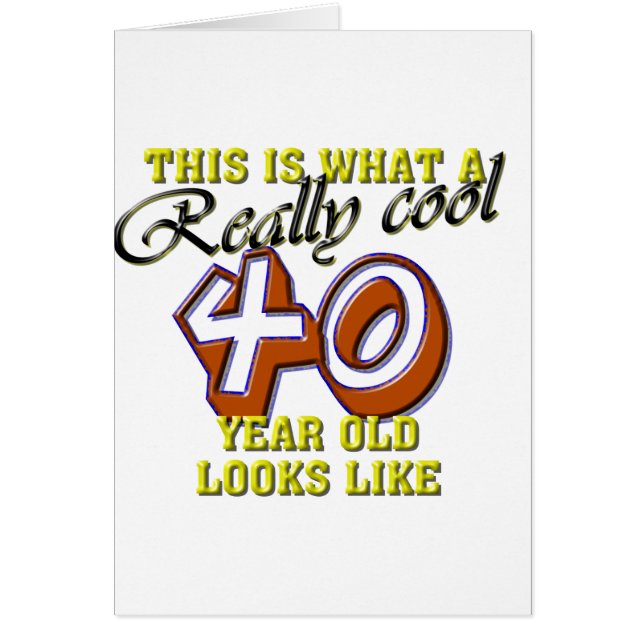 This is what a really cool 40 year old looks like (Front)